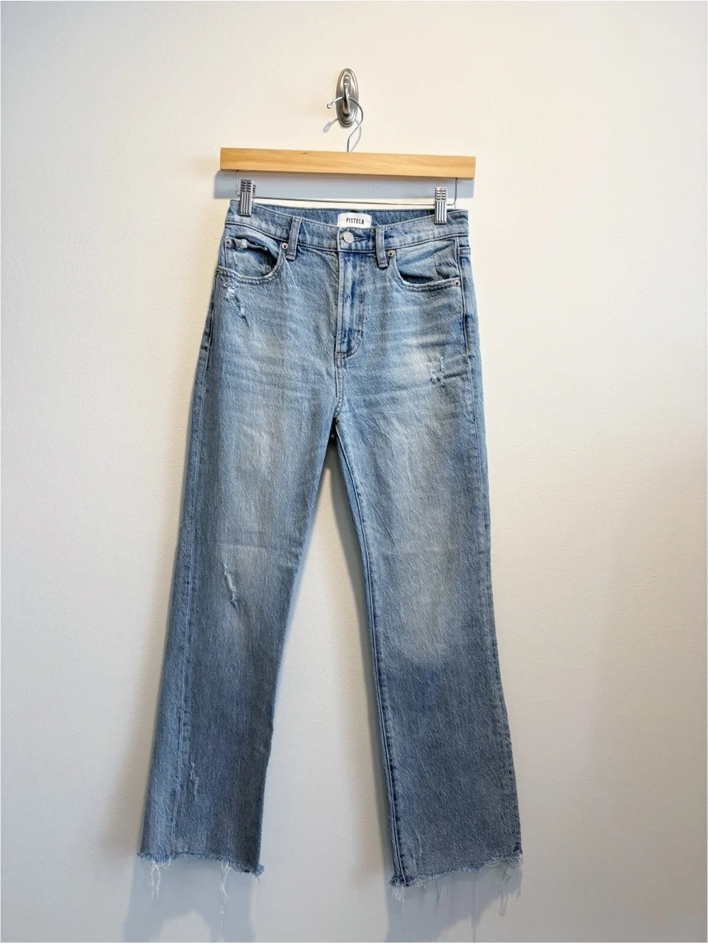 Pistola || Ally High Rise Vintage Ankle Boot Jeans in Wayfarer Vintage Blue 24